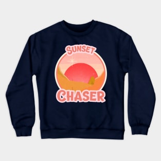 Sunset Chaser / Sunshine / Retro Design / Camping Lovers / Sunrise Crewneck Sweatshirt